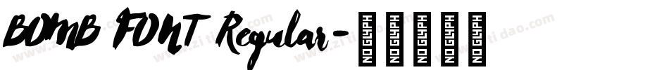 BOMB FONT Regular字体转换